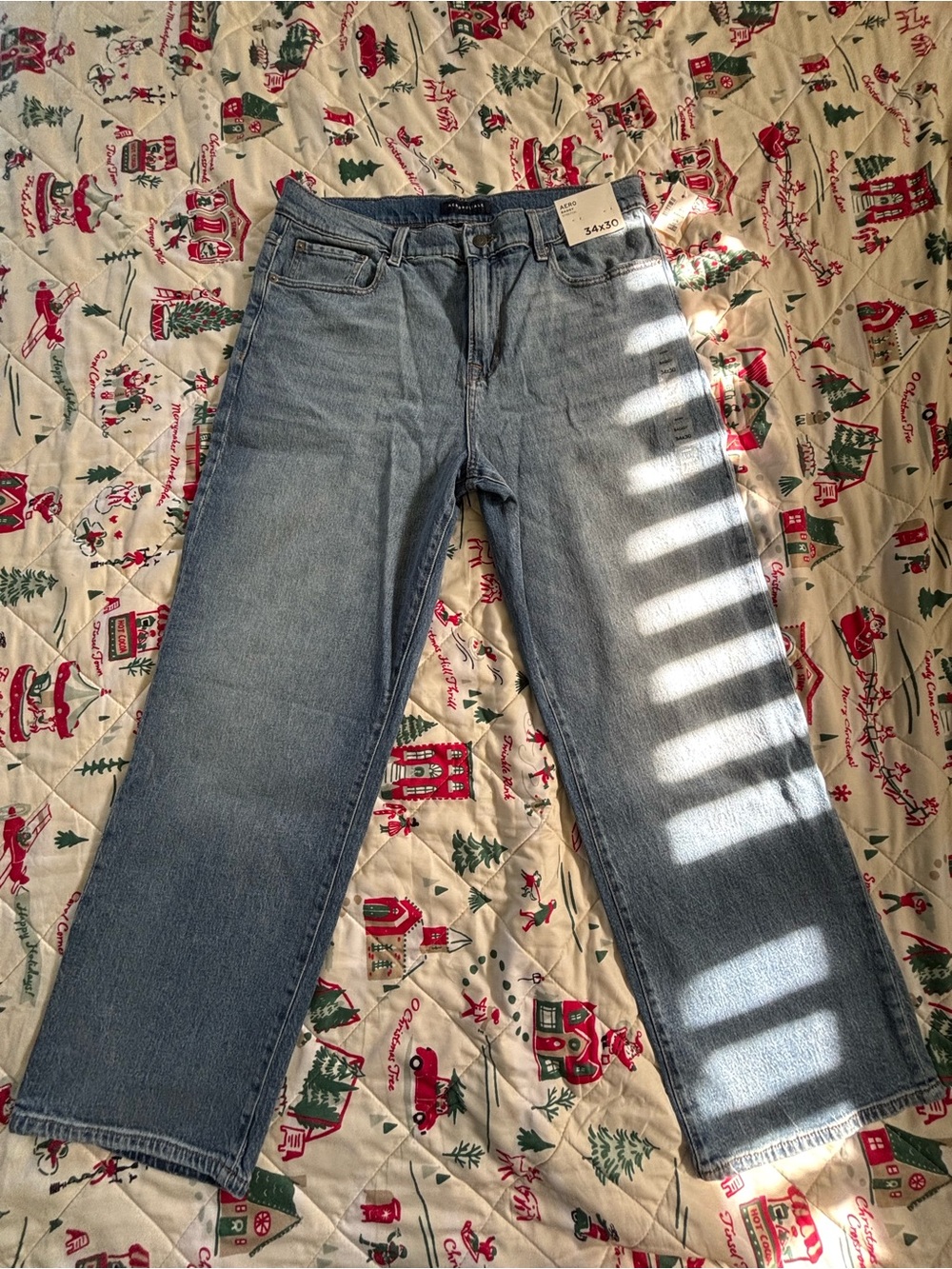 Aeropostale Light Blue Straight-Leg Jeans